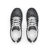 Women’s athletic shoes, sexy chic casual sporty black lace pattern print work gym travel comfy soft light breathable designer sneaker