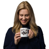 Gothic halloween glossy mug Bat design minimilist stylish everyday morning evening beverage drinking fall accent cup The Aurora Touch