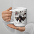 Gothic halloween glossy mug Bat design minimilist stylish everyday morning evening beverage drinking fall accent cup The Aurora Touch