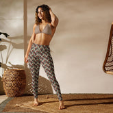 Yoga floral Leggings red roses all over pattern design pilates gym running walking shopping sweater hoodie pairing fashion stretchy pants The Aurora Touch