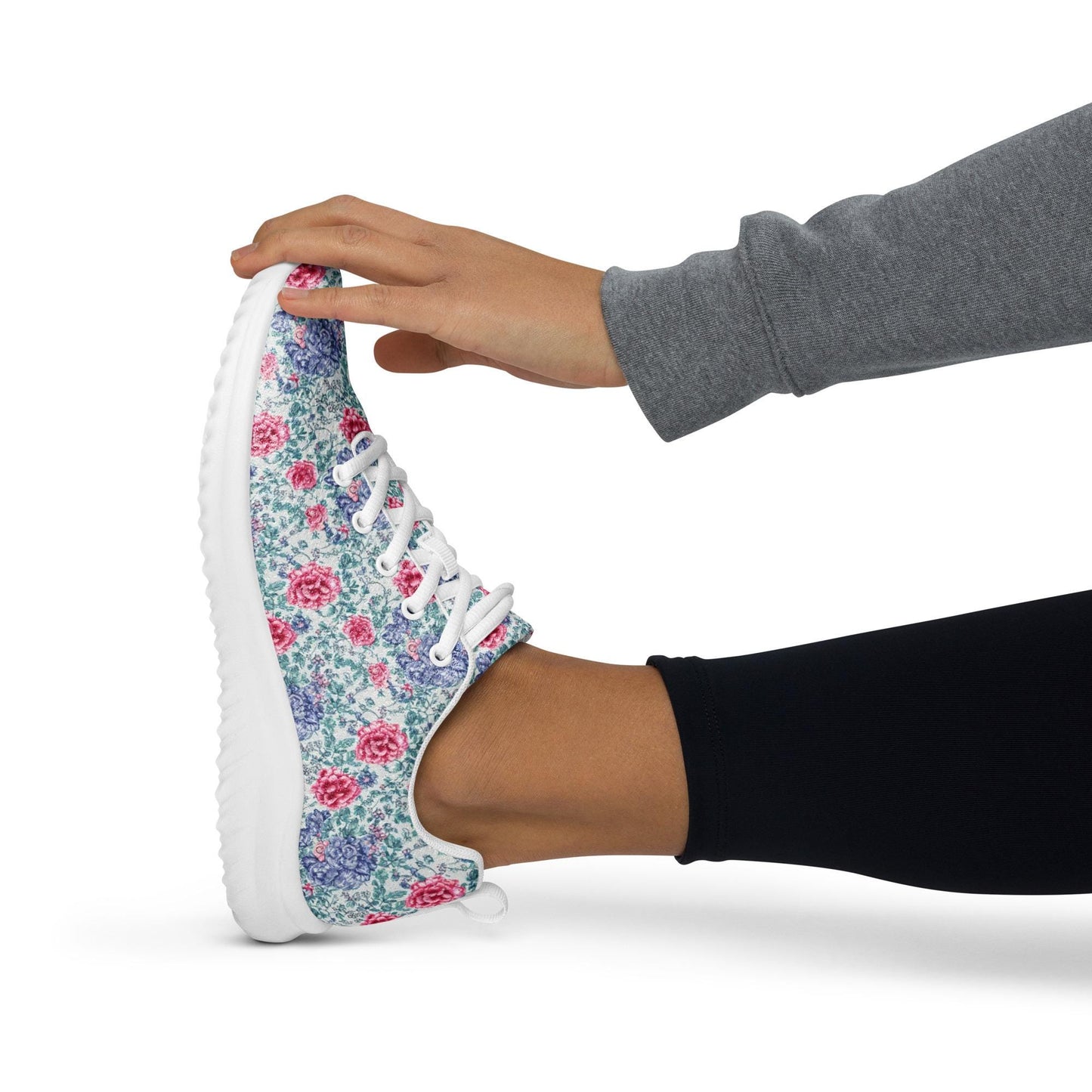 Women’s bright floral fashion casual soft comfy athletic shoes for walking work school travel Holiday gift