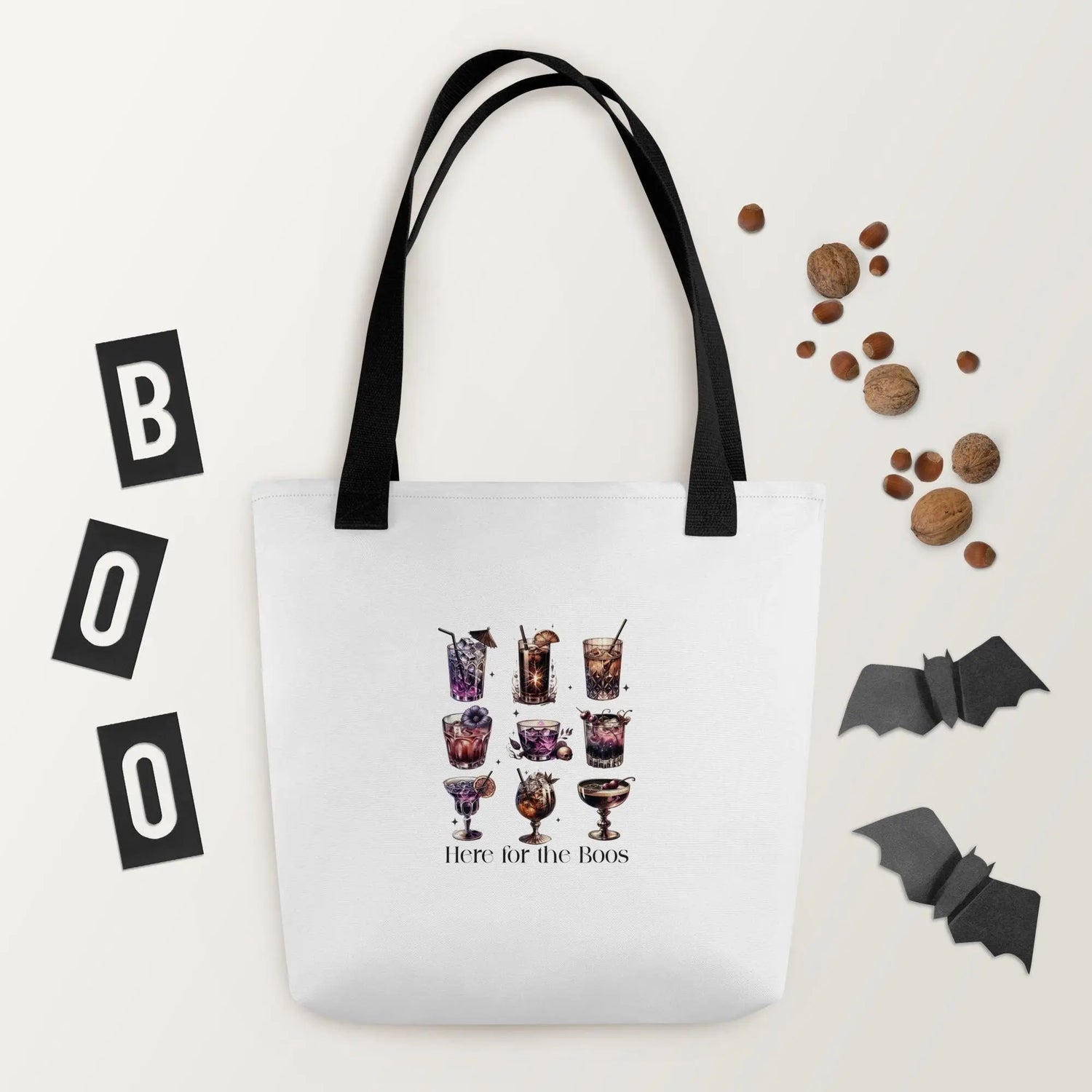Halloween fashion over shoulder tote Fall style novelty humorous casual minimilist laptop Ipad book office sachel handle carry all bag The Aurora Touch