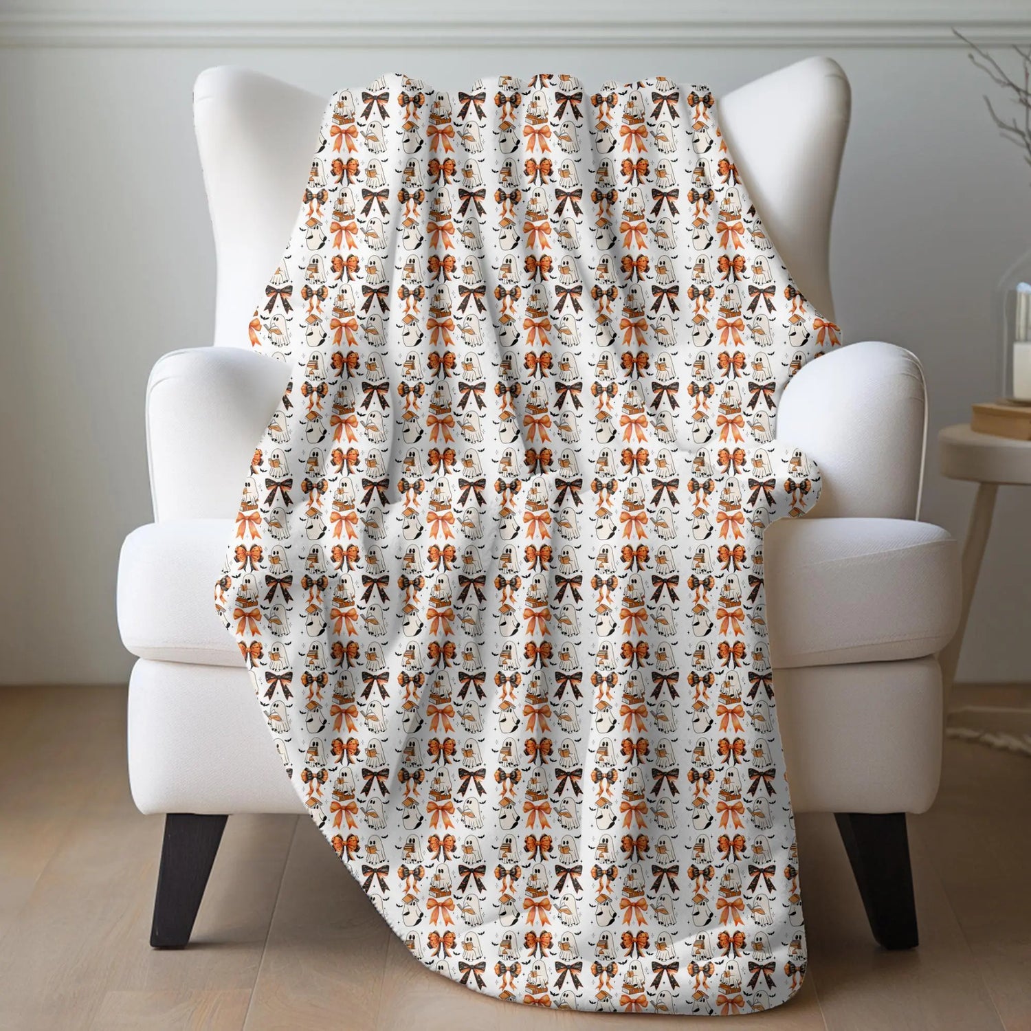 Fall Halloween croquet Throw Blanket home couch living room bedroom casual room cozy warm stylish soft fleece great for gift The Aurora Touch