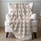 Fall Halloween croquet Throw Blanket home couch living room bedroom casual room cozy warm stylish soft fleece great for gift The Aurora Touch