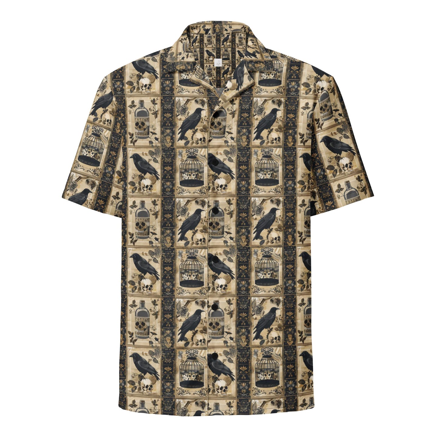 Men's Button Shirt, Mens Gothic Mystic Design Light Airy Sweatfree Relaxing Chill Button Casual Style
