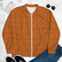 Unisex Bomber Jacket, women men orange crotchet all over print stylish design casual modern day special event every day designer clothing The Aurora Touch