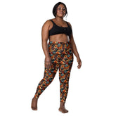 Leggings with pockets, Fall 3D floral pattern gym workout pilates yoga casual everyday Tshirt sweater walking school fashion pants