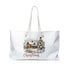 Country Xmas Weekender Bag, Holiday Tote Bag, Great Holiday Gift, Makeup Bag, Designer Bag, Holiday Art The Aurora Touch