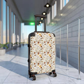 Suitcase, Florall all over print pattern fall autumn design stylish sturdy designer look and feel shell three size travel luggage The Aurora Touch