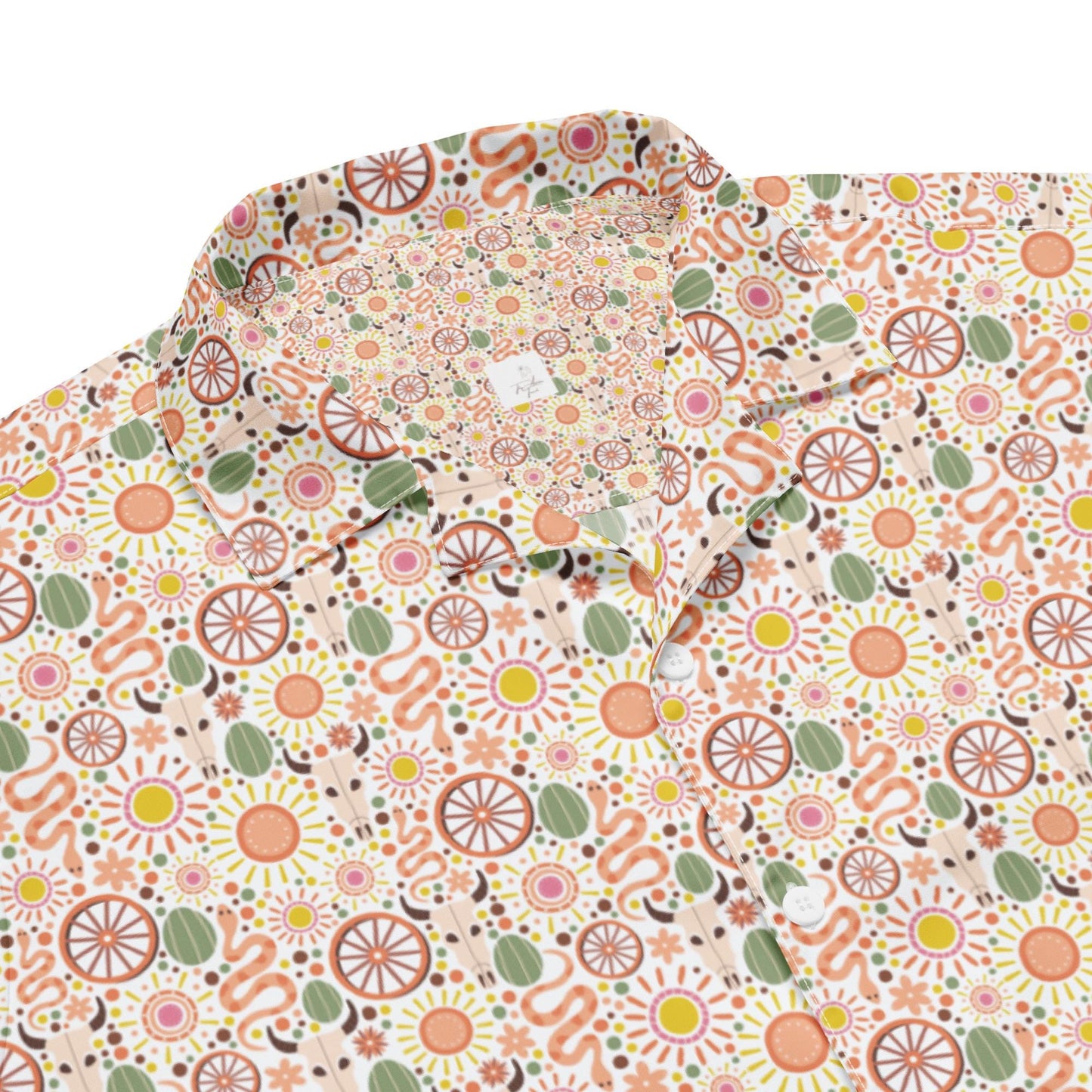 Men's Casual Lightweight Pastel Color Wstern Theme Summer Wear Button Shirt