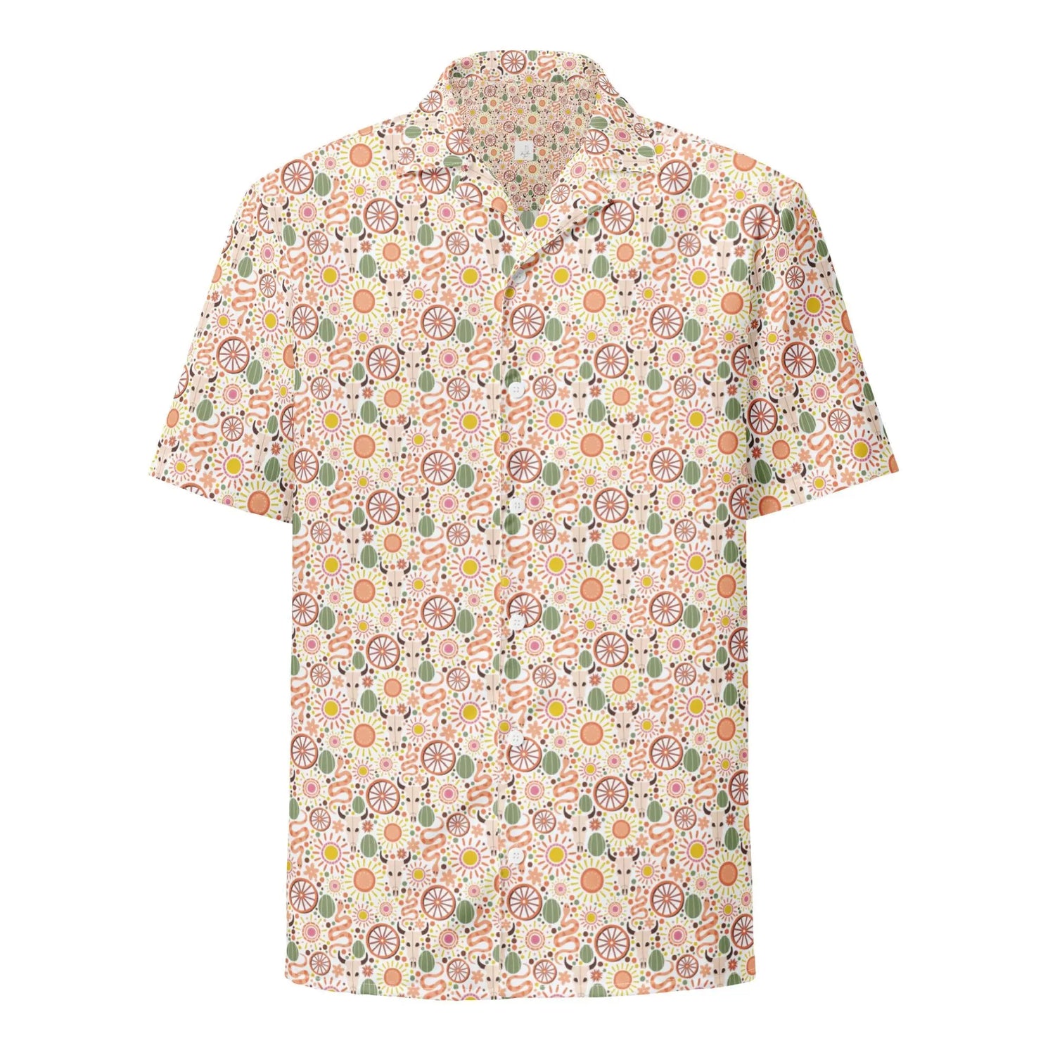 Unisex button shirt, Designer pastel color country livin all print design casual stylish cool fabric everyday work travel beach shirt