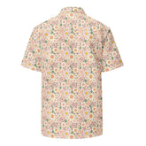 Unisex button shirt, Designer pastel color country livin all print design casual stylish cool fabric everyday work travel beach shirt