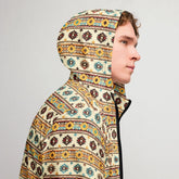 Men’s windbreaker, Native all over print design all seasons water resistant stylish casual everyday comfortable light windbreaker jacket The Aurora Touch