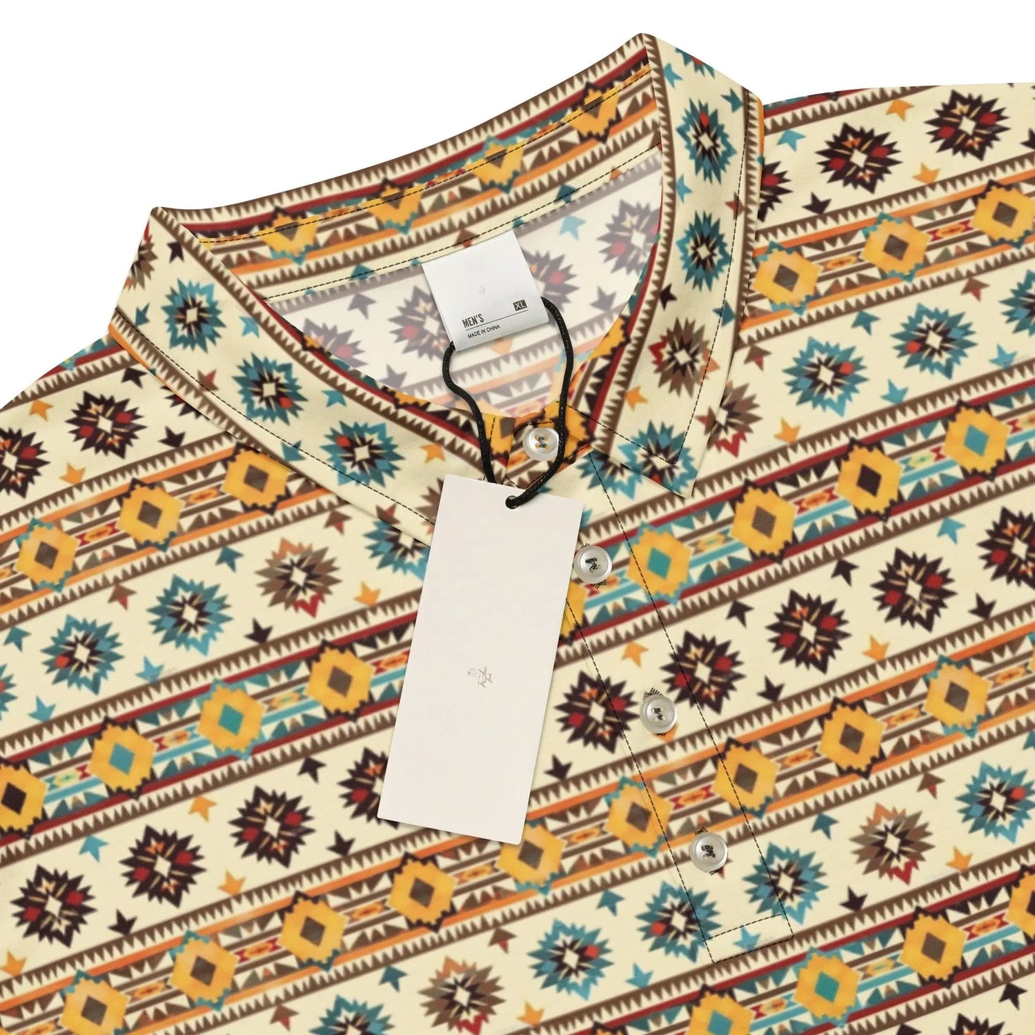 Men’s slim fit native print polo casual classic work business dinner stylish fashion modern male shirt