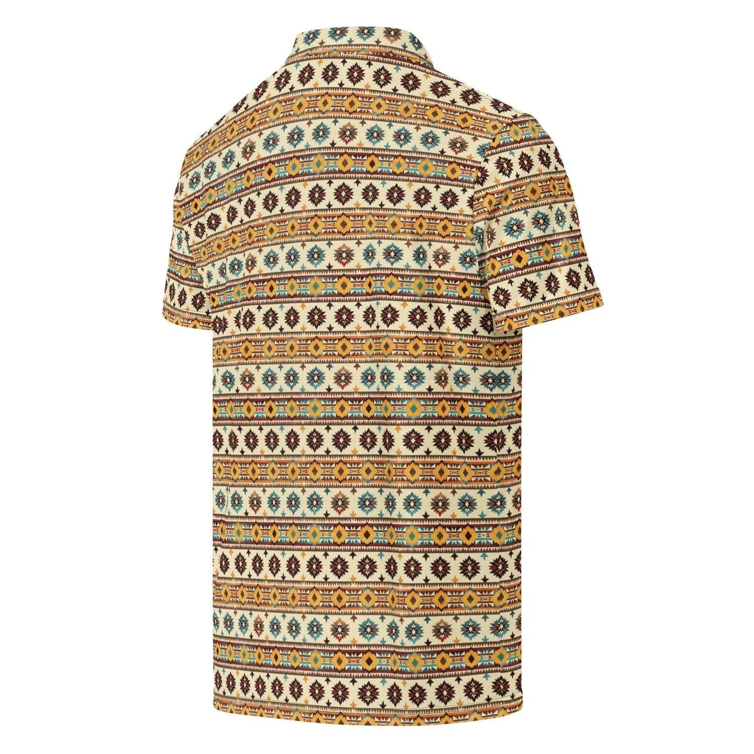 Men’s slim fit native print polo casual classic work business dinner stylish fashion modern male shirt