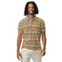 Men’s slim fit aztec western print polo casual classic work business dinner stylish fashion modern male shirt The Aurora Touch