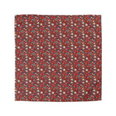 Red Floral Microfiber Duvet Cover - Modern Soft Bedspread, Holiday Fashion Designer Bedding, Stylish Contemporary Casual Decor