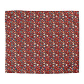 Red Floral Microfiber Duvet Cover - Modern Soft Bedspread, Holiday Fashion Designer Bedding, Stylish Contemporary Casual Decor