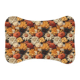 Fall Floral Pet Feeding Mats - Autumn All Over Print Pattern Design for Cat and Dog - Kitchen Decor Place Mat, Holiday Themed Food Mat The Aurora Touch