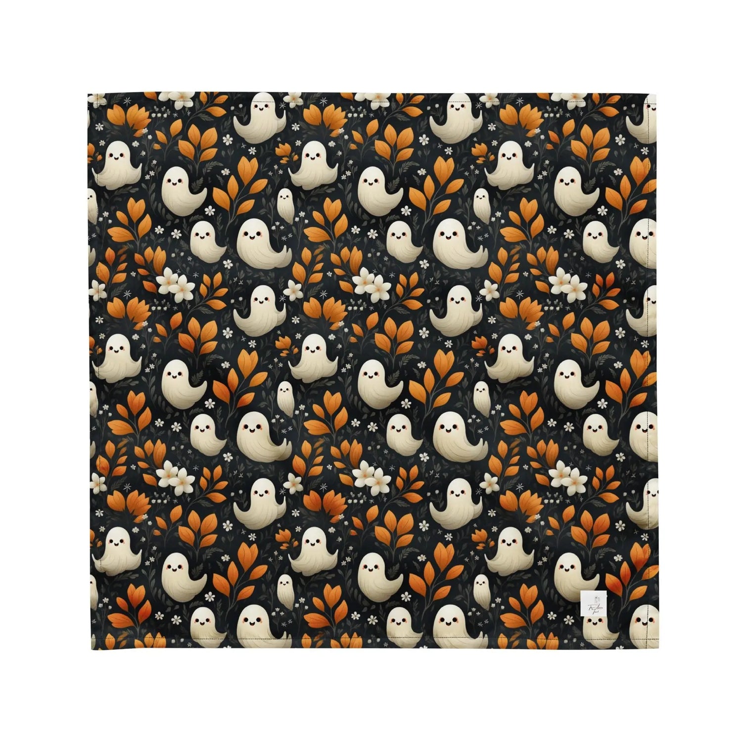 Halloween Pet Bandana all over mini ghosts print stylish casual walk travel designer adorable cat dog human scarf
