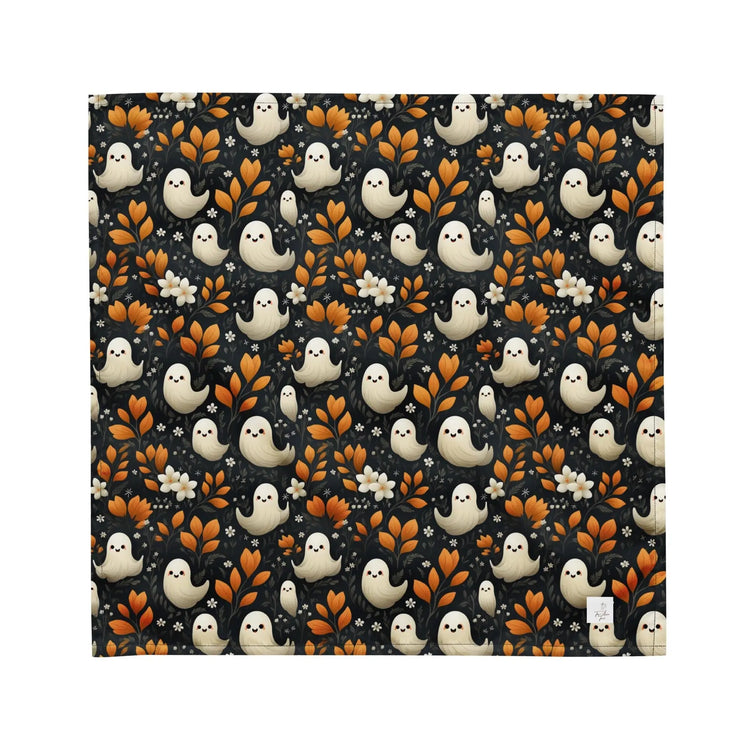 Halloween Pet Bandana all over mini ghosts print stylish casual walk travel designer adorable cat dog human scarf