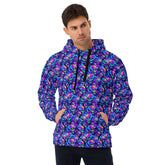 Neon skull design Hoodie Haloween Fall fashion EDM Teen Adult Men winter weather everyday casual relax style sweatshirt The Aurora Touch