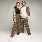 Wide-leg joggers, Unisex fit native all over pattern design casual recycled fabric relaxed all day wear lounge sweat pants