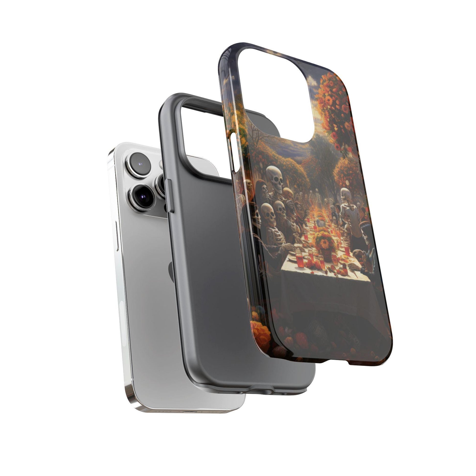 Day of the Dead iphone cases, Samsung Phone Case, Google Pixel case, Extra strong phone case, Black Phone case, Gothic gift, Halloween