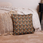 Fall foral pillow all over pattern Autumn design couch bed bench couture stylish warm festive holiday accent cushion The Aurora Touch