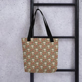 Sugar Skull Tote bag designer fashion pattern all over print computer Ipad office work travel gym grocery shopping all purpose theme bag The Aurora Touch