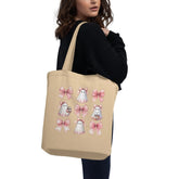 Halloween pink croquet Eco Tote stylish everyday use college accessory carry all bag cute novelty ghost design trick or treat candy pouch The Aurora Touch
