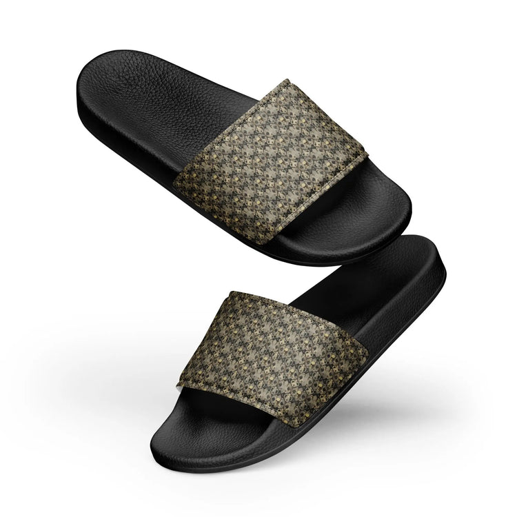 Men’s pattern style slides skeleton all over print design casual home beach shopping walking designer fashion men flat slip on hoes