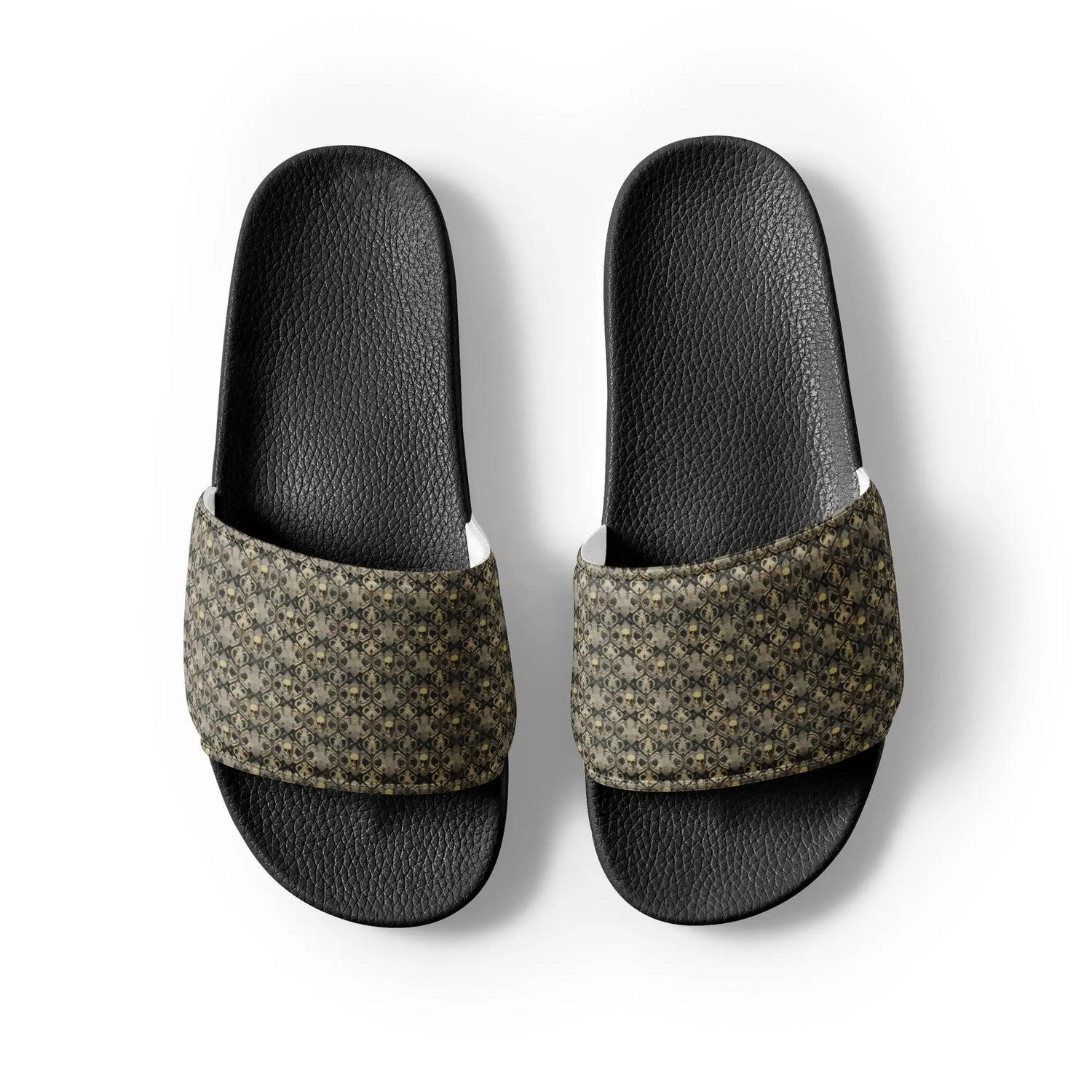 Men’s pattern style slides skeleton all over print design casual home beach shopping walking designer fashion men flat slip on hoes