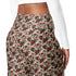 Flared red roses stylish leggings casual high waist butt enhancing flared bottoms versatile walking workout crop pairing strecth pants The Aurora Touch