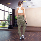 Gothic Yoga Leggings skeleton all over pattern print design soft stretchy fabric workout shopping under sweater all occasion spandex pants The Aurora Touch