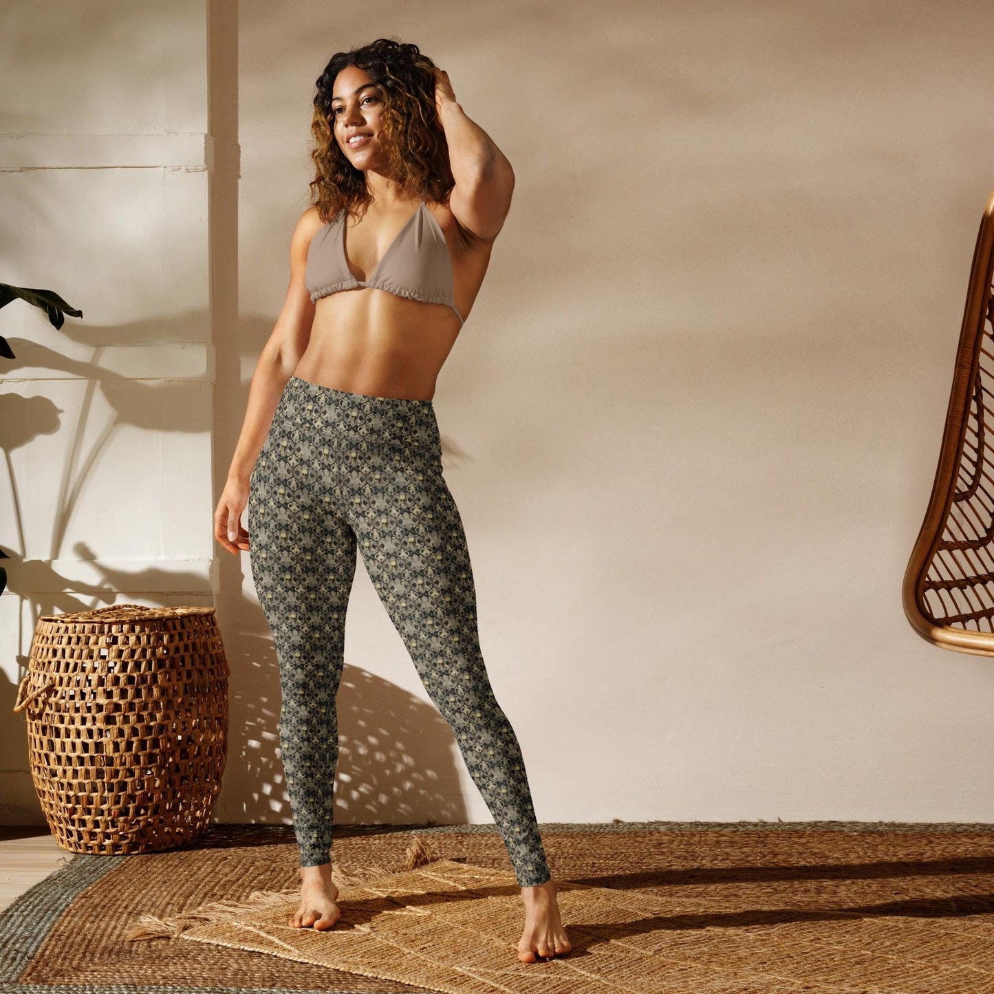 Gothic Yoga Leggings skeleton all over pattern print design soft stretchy fabric workout shopping under sweater all occasion spandex pants