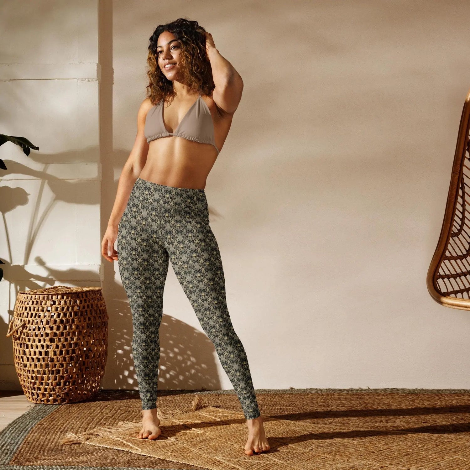Gothic Yoga Leggings skeleton all over pattern print design soft stretchy fabric workout shopping under sweater all occasion spandex pants