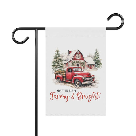 Holiday Garden Banner - Outside Home Decor, Xmas Decorations, Garden Ornaments, Gift for Farmer, House Flag The Aurora Touch