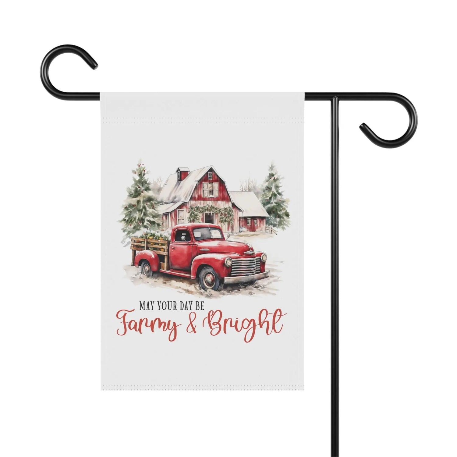 Holiday Garden Banner - Outside Home Decor, Xmas Decorations, Garden Ornaments, Gift for Farmer, House Flag The Aurora Touch