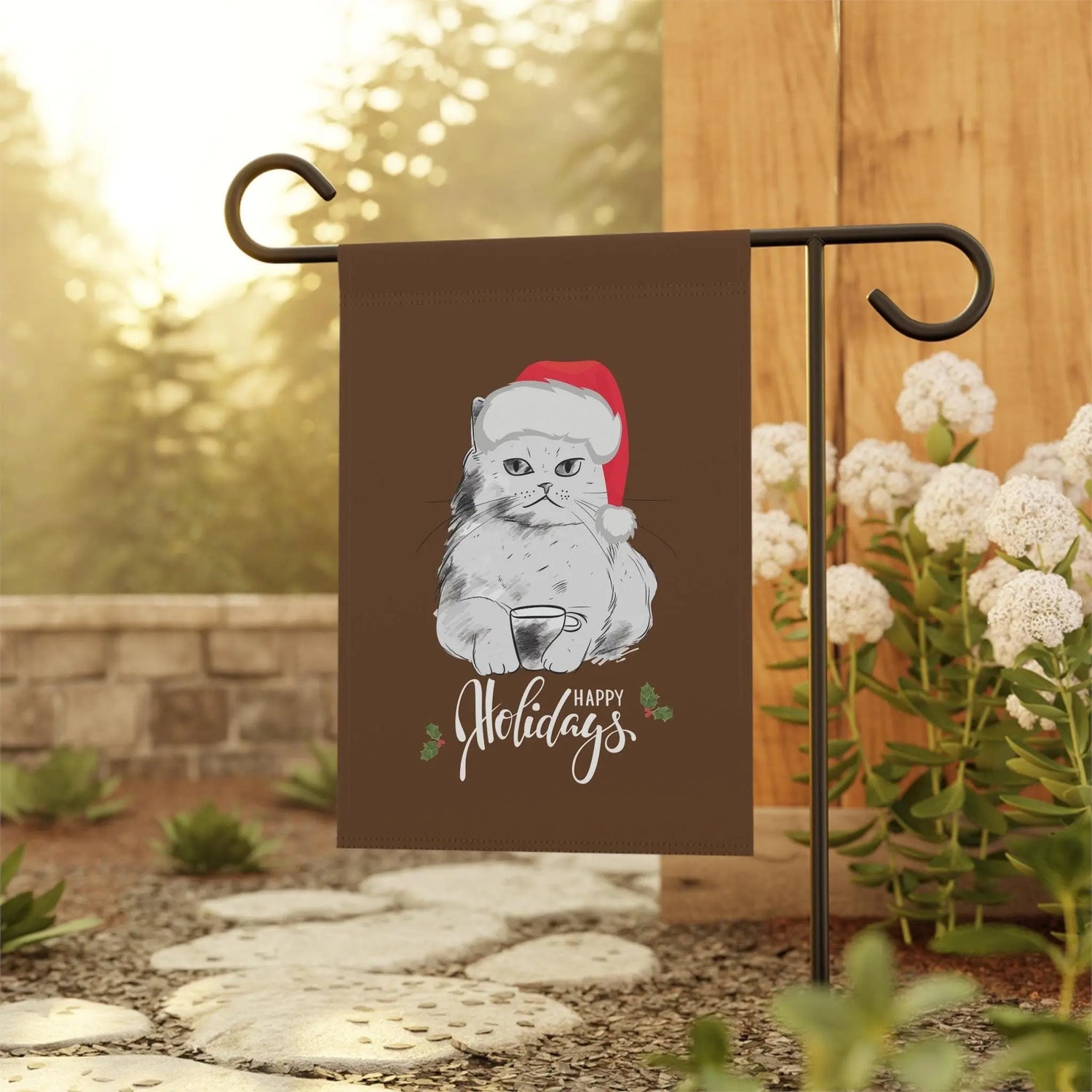 Outdoor Xmas Banner - Garden & House Banner, Cat Lover Gift, Pet Decorations, Holiday Outside Decor, Gift for Mom, Christmas Banner, Holiday The Aurora Touch