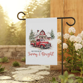 Holiday Garden Banner - Outside Home Decor, Xmas Decorations, Garden Ornaments, Gift for Farmer, House Flag The Aurora Touch