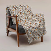 Chic Floral Crochet Throw Blanket - Stylish Fall All-Over 3D crotchet Print for Cozy Living Spaces The Aurora Touch