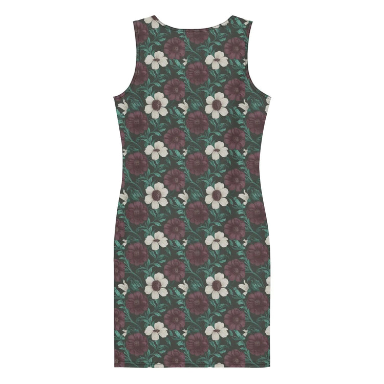Floral All-Over Print Bodycon Dress | Fall Fashion | Elegant Floral above knee Dress | Trendy Party Outfit