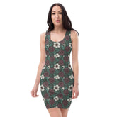 Floral All-Over Print Bodycon Dress | Fall Fashion | Elegant Floral above knee Dress | Trendy Party Outfit The Aurora Touch