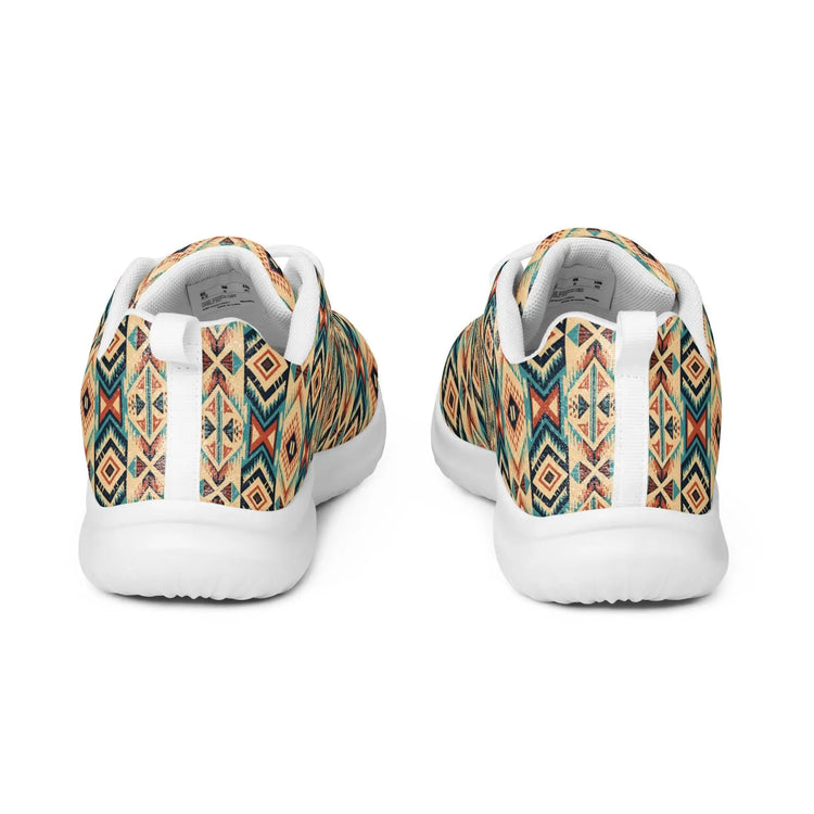 Men’s colorful western pattern athletic shoes all over print stylish comfy walking gym casual wear soft fabric shoe