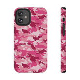 Pink Camo Impact-Resistant Phone Case, Trendy Phone Accessory, Gift for Her, Stylish Protection, Durable Case for Teens and Adults