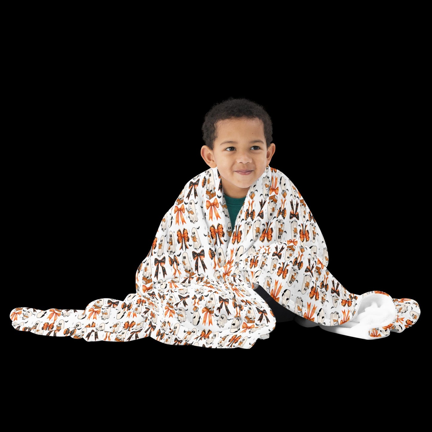 Fall Halloween croquet Throw Blanket home couch living room bedroom casual room cozy warm stylish soft fleece great for gift