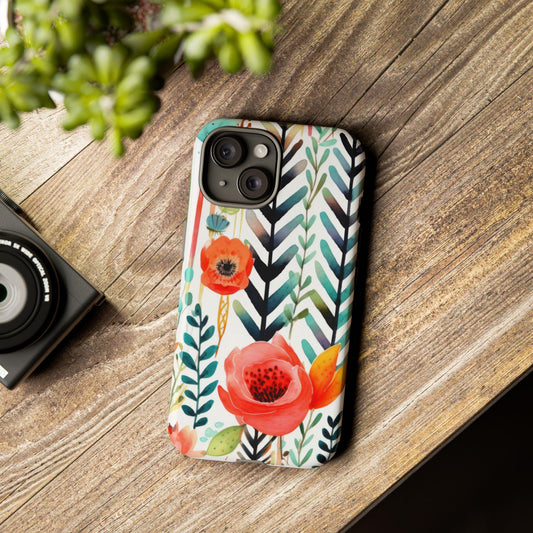 Floral Tough Phone Case | Vibrant, Durable, Gift for Her, Women's Accessories, Nature Lover, Birthday, Mother's Day