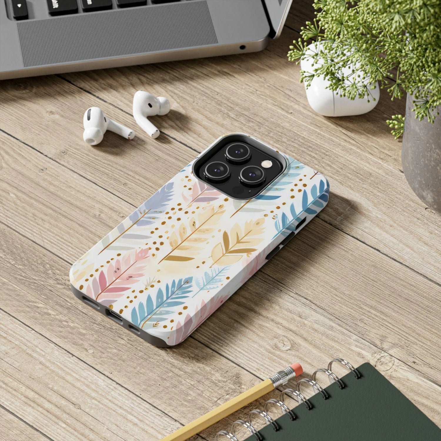 Boho Chic Tough Phone Case, Floral Phone Cover, Protective Case for iPhone, Gift for Her, Nature Lover Accessory