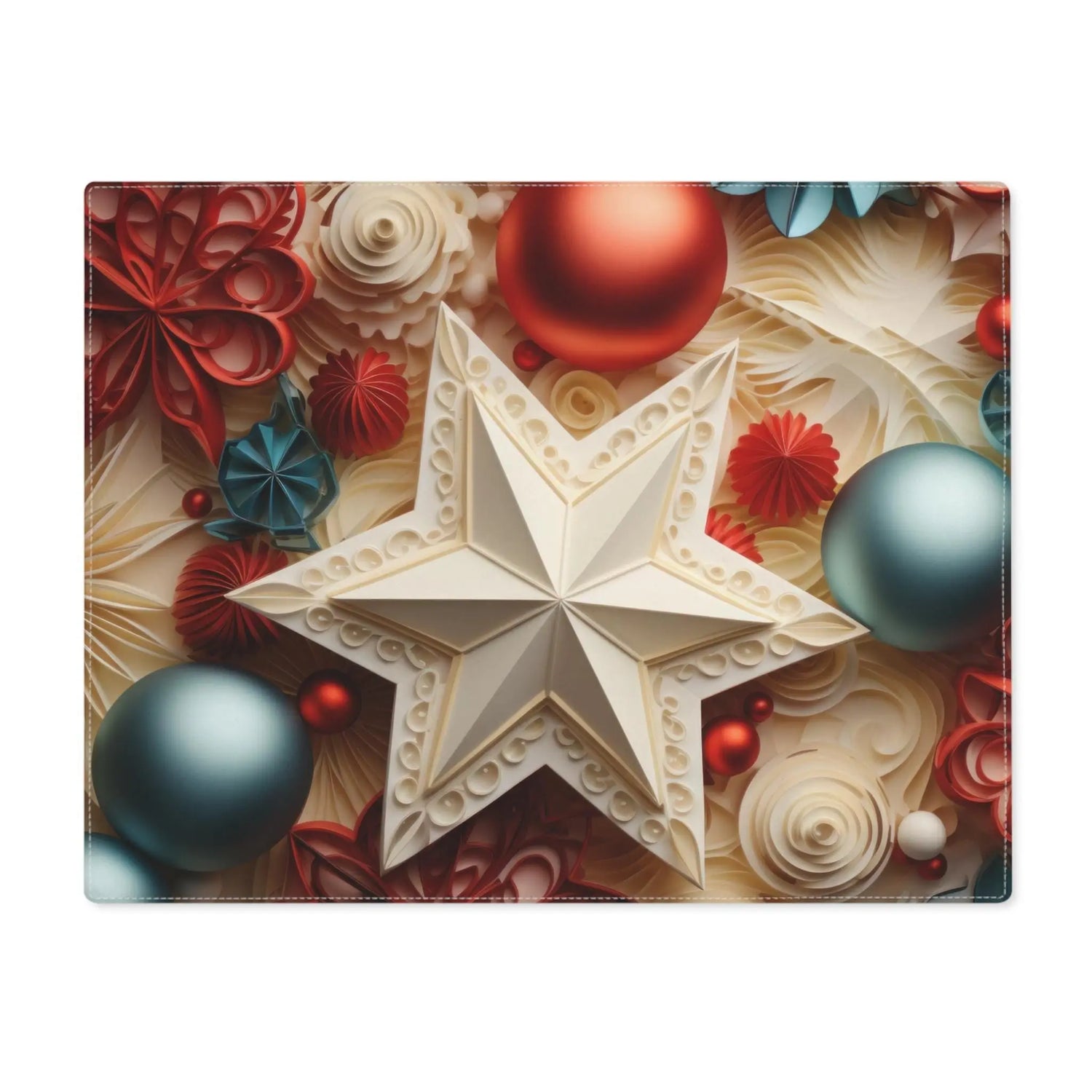 Festive Star Placemats - Holiday Table Decor, Christmas Dinner, Seasonal Table Setting, Gift for Hosts, Family Gatherings, Winter The Aurora Touch